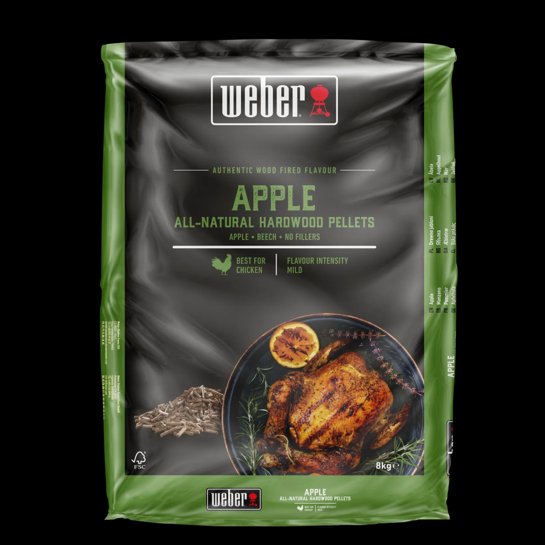 100 % natürliche Hartholzpellets aus Apfelholz