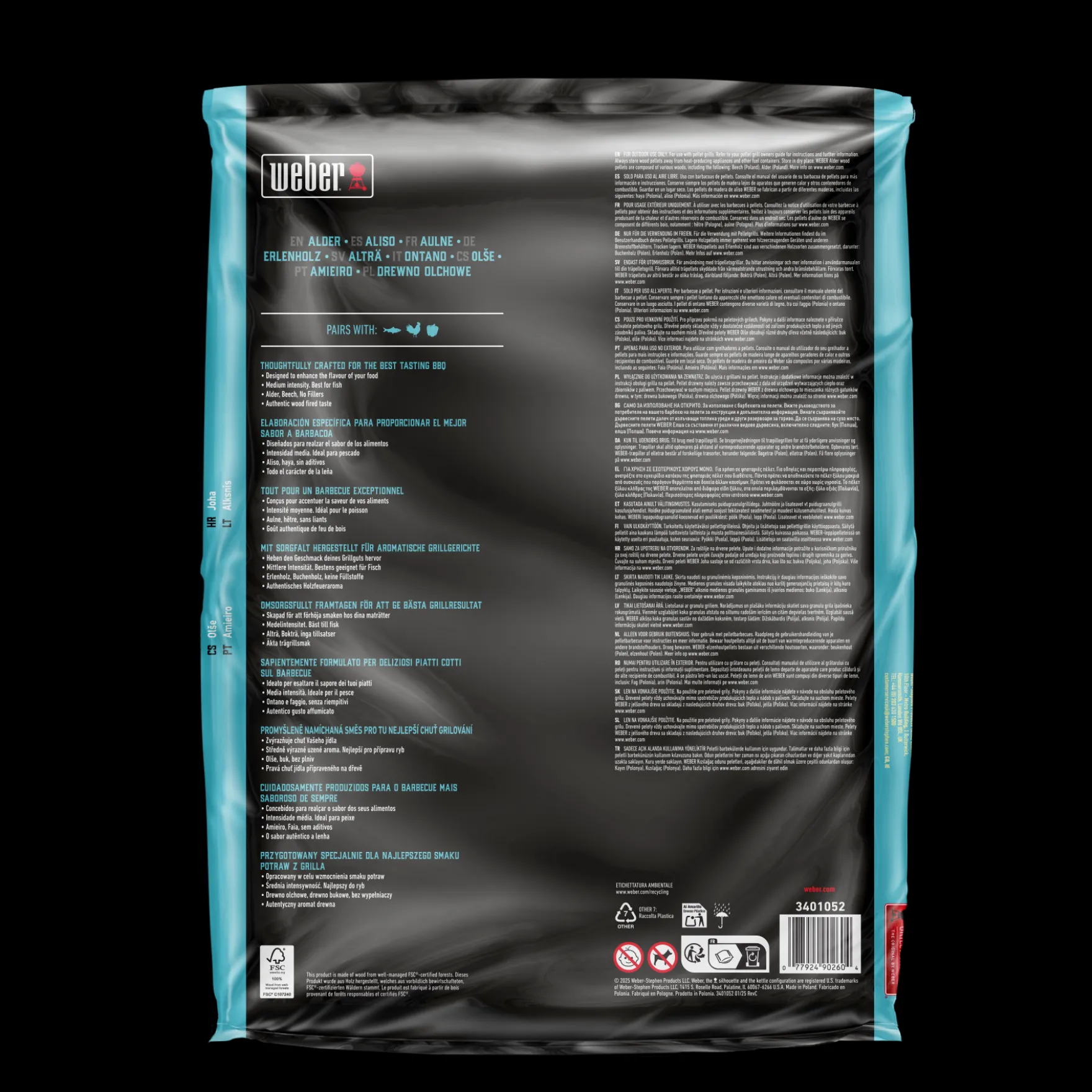 100 % natürliche Hartholzpellets aus Erlenholz