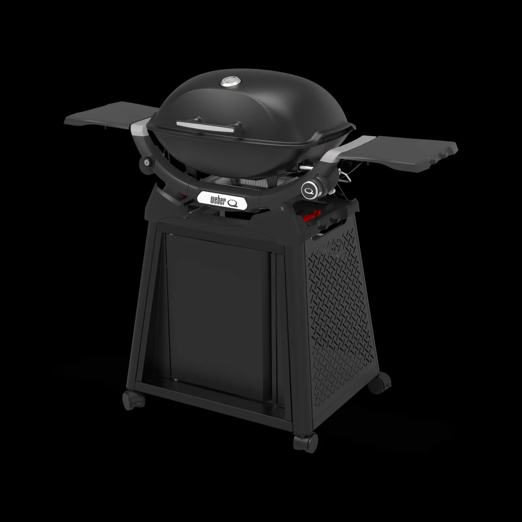 Q 2200N Gasgrill mit Seitentischen und Premium-Rollwagen