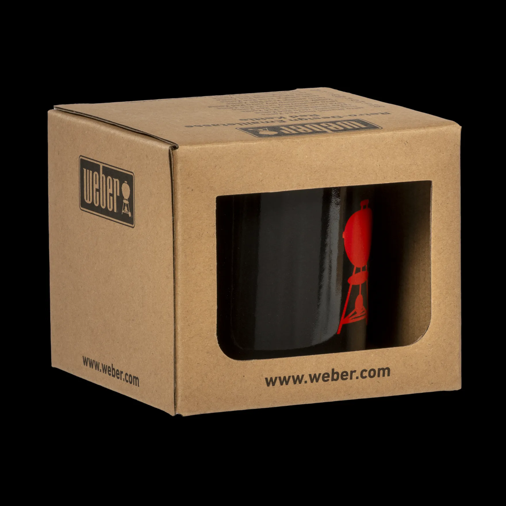 Weber Retro Emailletasse, rotes Kettle Logo